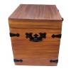 "Parmenas" Vintage Wooden Chest Trunk Box with Antique Cast Iron Accessories